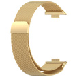 Bransoleta Milanese + 2w1 Etui + Szkło Hartowane do Huawei Watch Fit 3, Złota