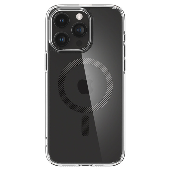 Etui z MagSafe Spigen do iPhone 15 Pro, Ultra Hybrid Carbon, przezroczyste