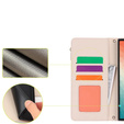 Etui z klapką do Samsung Galaxy S24 Ultra, Wallet Zipper Pocket RFID, z paskiem na ramię, białe