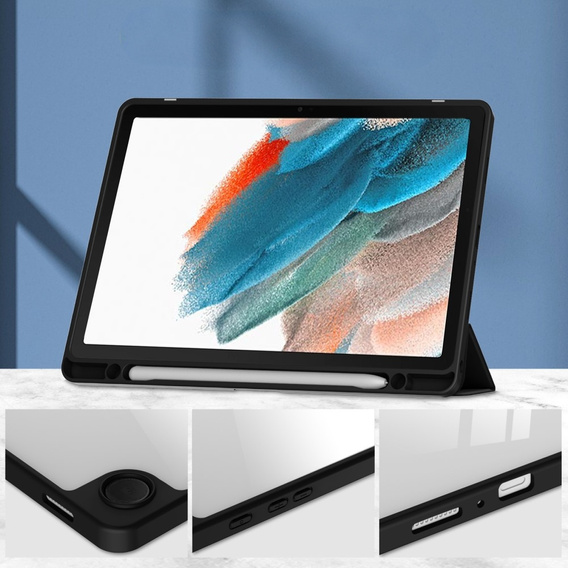 Etui do Samsung Galaxy Tab A9+, Smartcase Hybrid, z miejscem na rysik, czarne