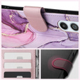Etui Tech-Protect Wallet do Samsung Galaxy A25 5G, Marble, Różowe
