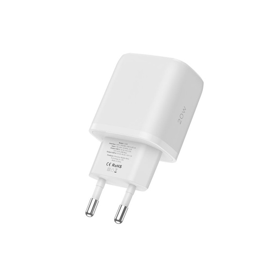 Tech-Protect C20W QC3.0 Uniwersalna Ładowarka Sieciowa USB-A USB-C, White