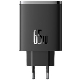 Baseus Cube Pro – ładowarka sieciowa 65W, 2x USB-C + 1x USB-A, czarna