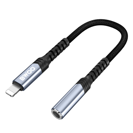 BWOO Adapter AUX 3.5mm - Lightning, czarny