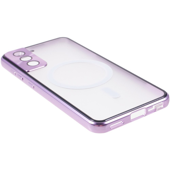 Etui Magnetic Dual Glass MagSafe do Samsung Galaxy S21, fioletowe
