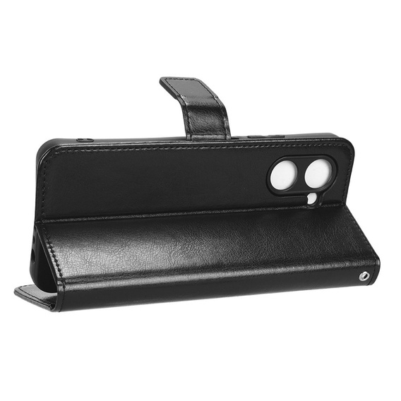 Etui z klapką do Realme C33, Crazy Horse Wallet, czarne