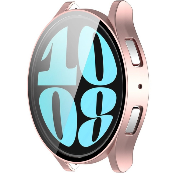 2w1 Etui + Szkło Hartowane do Samsung Galaxy Watch 6 44mm, Różowe złoto