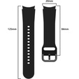 Pasek Silikonowy do Samsung Galaxy Watch 4/5/6/7 40/42/43/44/45/46/47mm, Czarny