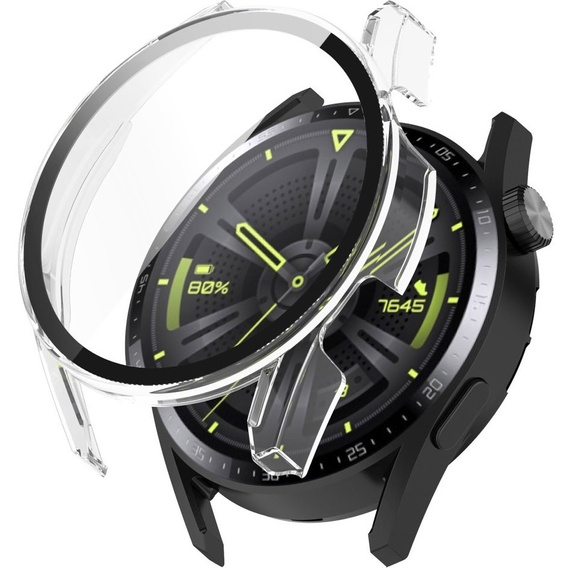 2w1 Etui + Szkło hartowane do Huawei Watch GT 3 46mm, Przezroczyste