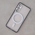 Etui Magnetic Dual Glass MagSafe do Samsung Galaxy S23, srebrne