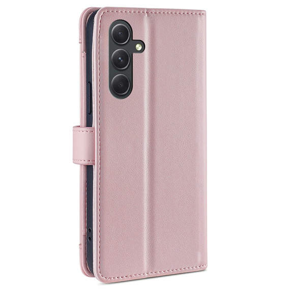 Etui z klapką do Samsung Galaxy A54 5G, Wallet Zipper Pocket, różowe