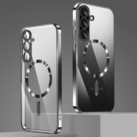 Etui do Samsung Galaxy A17 5G, Electro MagSafe, przezroczyste z czarnymi bokami