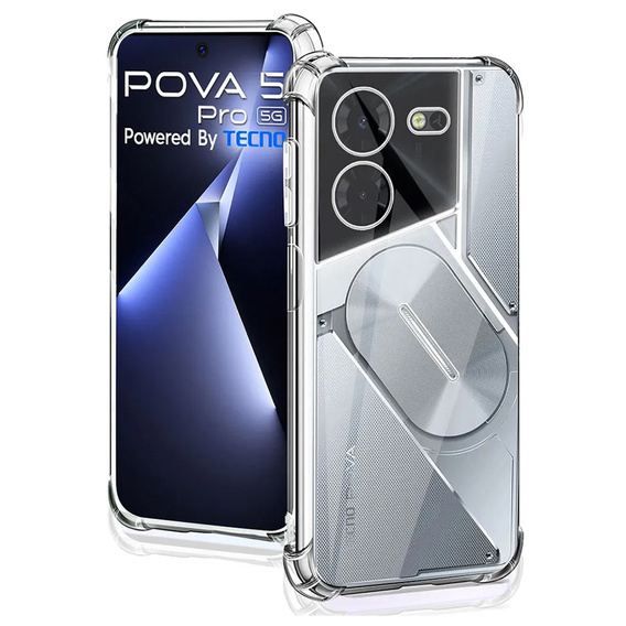 Etui do Tecno Pova 5 Pro, Dropproof, przezroczyste