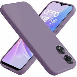 Etui do Oppo A78 5G, Silicone Lite, fioletowe