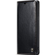 Etui z klapką CASEME do Samsung Galaxy S8+ Plus, Waxy Textured, czarne