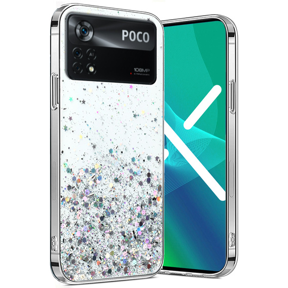 Etui do Xiaomi Poco X4 Pro 5G, Glittery, przezroczyste