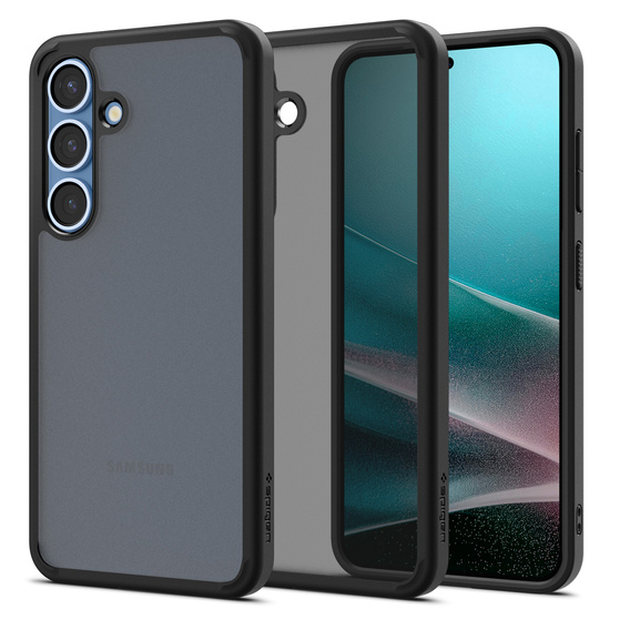 Etui Spigen do Samsung Galaxy S25+ Plus, Ultra Hybrid, czarne / matowe + Szkło Hartowane 9H