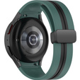 Pasek Silikonowy do Samsung Galaxy Watch 4/5/6 40/42/43/44/45/46/47mm, Zielony / Czarny