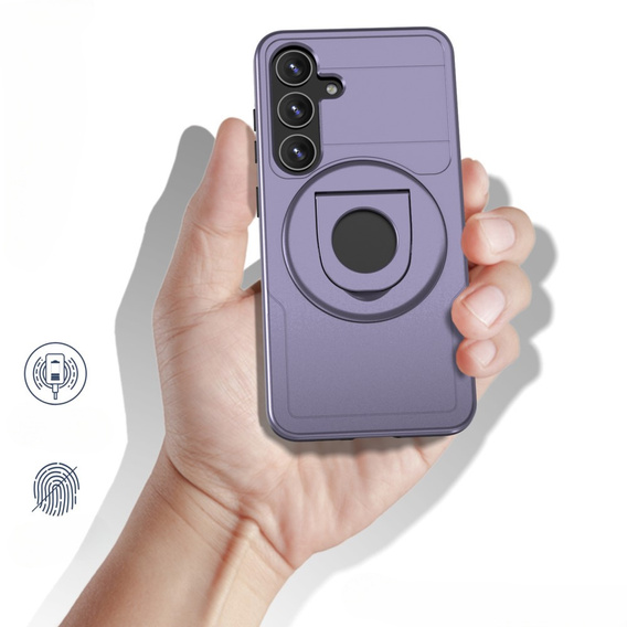 Etui do MagSafe do Samsung Galaxy S24, Military Magnet, fioletowe