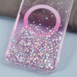 Etui do Samsung Galaxy S24, Glittery, do MagSafe, różowe