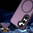 Etui do Samsung Galaxy S21 FE, do MagSafe, ERBORD Matt Case, ciemnofioletowe + Szkło na ekran
