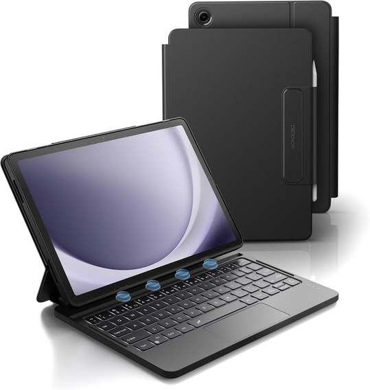 Etui magnetyczne Dexnor z klawiaturą i touchpadem do Samsung Galaxy Tab A9+