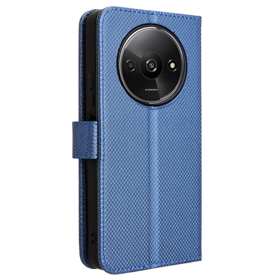 Etui z klapką do Xiaomi Redmi A3, Wallet Smart Magnet, niebieskie