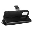 Etui z klapką do Motorola Moto G62 5G, Crazy Horse Wallet, czarne