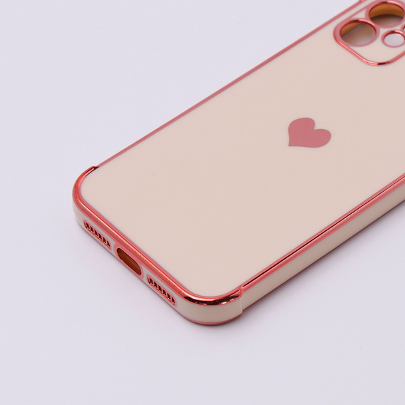 Etui do Apple iPhone 11, Electro heart, różowe rose gold