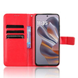 Etui z klapką do Motorola Edge 50 Neo / Motorola ThinkPhone 25, Crazy Horse Wallet, czerwone