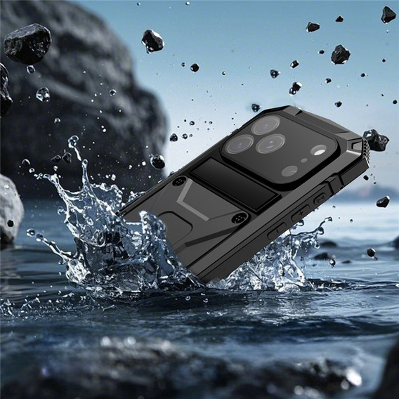 Etui R-JUST z podstawką i wbudowanym szkłem do iPhone 17 Pro