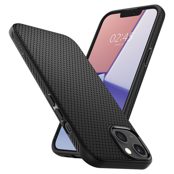 Etui Spigen do iPhone 13 Mini, Liquid Air, czarne + szkło