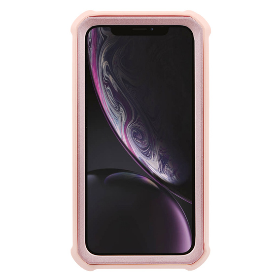 Etui pancerne do iPhone XS Max, Dexnor Full Body, różowe