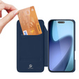 Etui Dux Ducis do iPhone 17 Air, Skin Pro, z klapką, z miejscem na kartę, granatowe