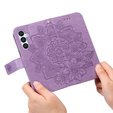 Etui z klapką do Samsung Galaxy A54 5G, Mandala, fioletowe