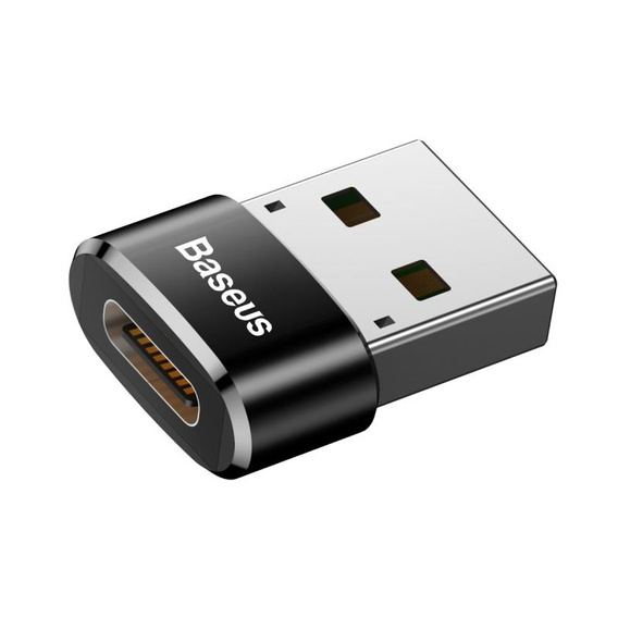 Adapter Baseus Mini OTG USB-A – USB-C, czarny