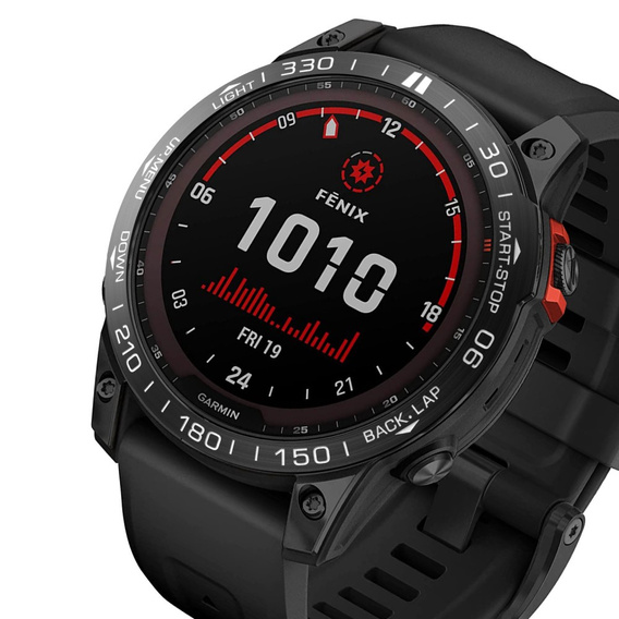 Nakładka Bezel Ring do Garmin Fenix 7X, Czarna/Biała