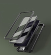 Pancerne etui Dexnor z osłoną kamery i podstawką do Samsung Galaxy S25 Edge - czarne
