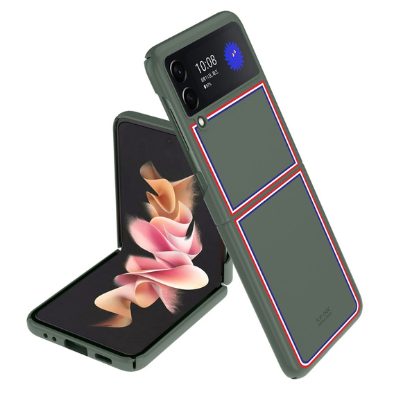 Etui PC Flip Case do Samsung Galaxy Z Flip3 5G, Pattern, Green