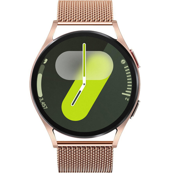 Bransoleta + Etui z Osłoną na Ekran do Samsung Galaxy Watch 7 44mm, Różowe złoto