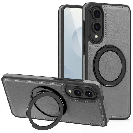 Etui do Samsung Galaxy S25 Edge, magnetyczne z podstawką – szare