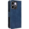 Etui z klapką do Oppo Reno 14F, Card Slot, portfelowe, granatowe