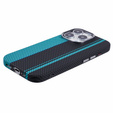 Etui do iPhone 16 Pro, Carbon Fiber MagSafe, czarne / niebieskie