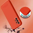 Zestaw Etui ERBORD do Samsung Galaxy A13 4G, Silicone Lite, Red + Szkło