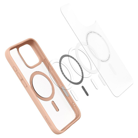 Etui z MagSafe Spigen Ultra Hybrid T Mag do iPhone 16 Pro Max – Frost Rose Titanium