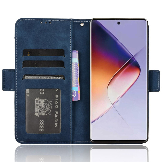 Etui z klapką do Infinix Note 40 Pro Plus, Card Slot, granatowe