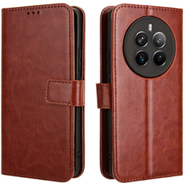 Etui z klapką do Realme 12 Pro 5G / 12 Pro+ 5G, Crazy Horse Wallet, brązowe