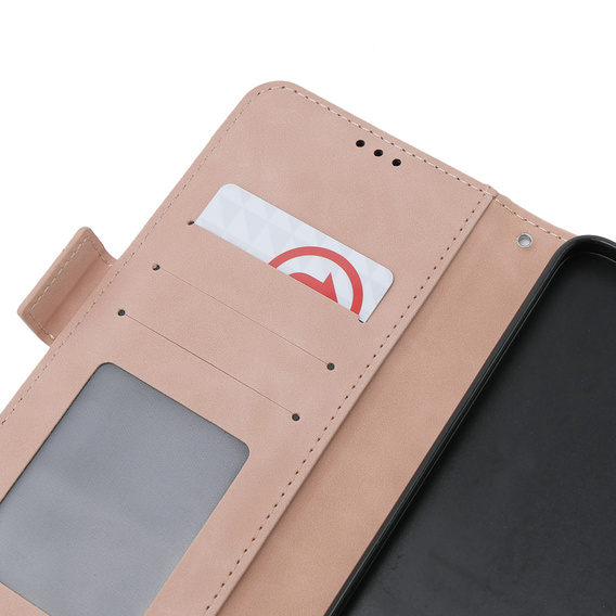 Etui z klapką do Oppo A38 4G / Oppo A18 4G, Card Slot, różowe