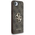 Etui GUESS do iPhone 16E, 4G Big Metal Logo, brązowe