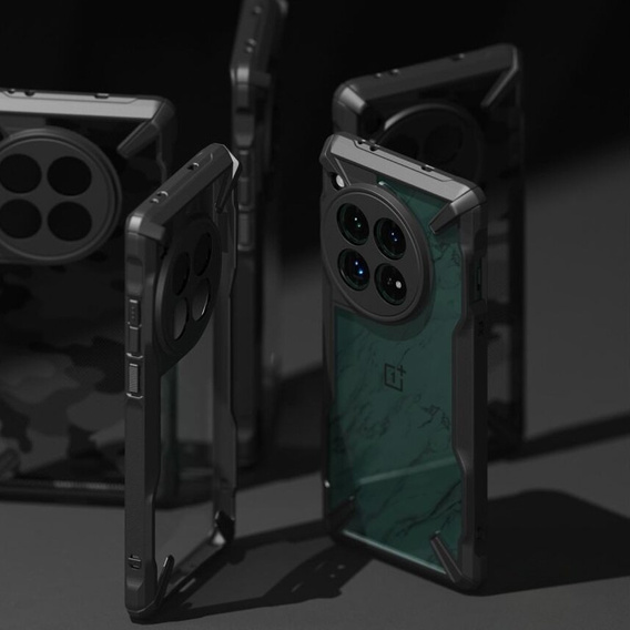 Etui Ringke Fusion X przezroczyste / czarne do OnePlus 12 5G